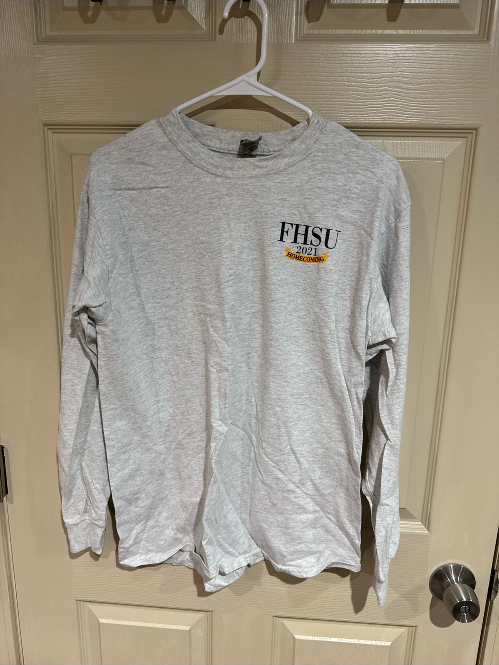 FORT Hays State University Light Gray FHSU 2021 Homecoming Long Sleeve Shirt